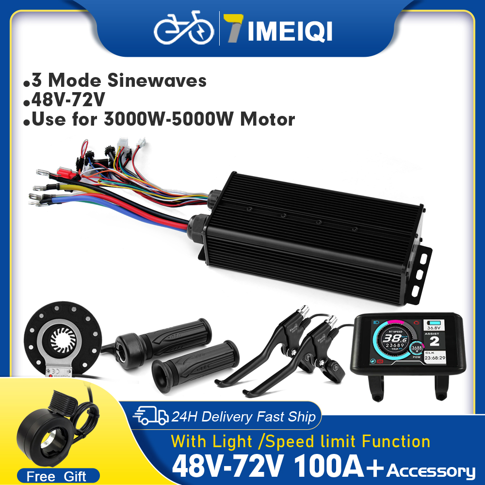 Ebike موجة جيبية تحكم 100A ثلا - مراجعة 72V 100A Sabvoton Controller وسعره